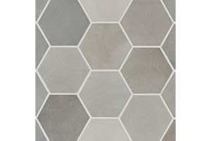 Bedrosians Celine Hexagon Matte Porcelain Tile 4 x 5, Greige (4.74 sq. ft./Case)
