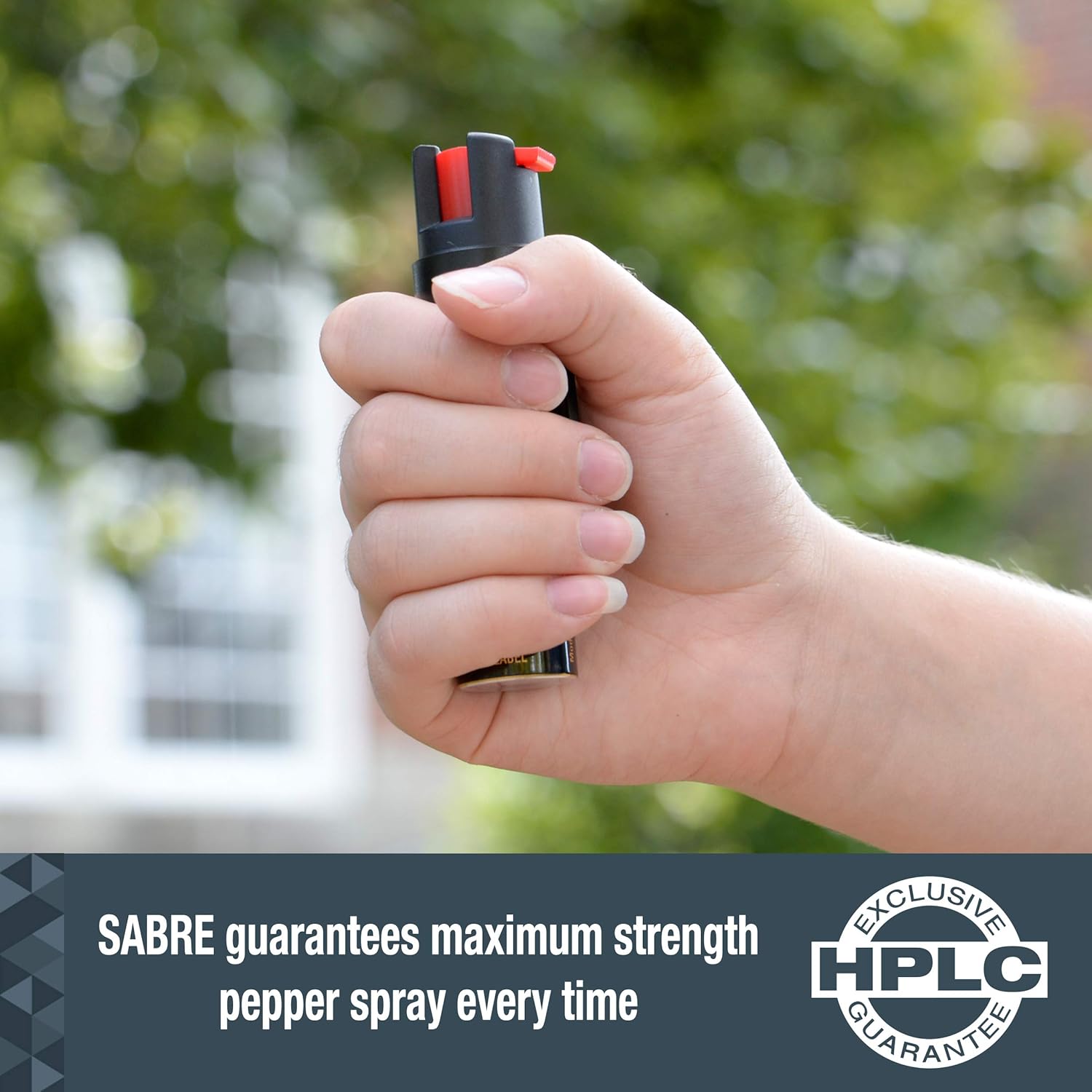 SABRE ADVANCED Compact Pepper Spray with Clip – 3-in-1 Formula (Pepper Spray, CS Tear Gas & UV Marking Dye), Police Strength Self Defense Spray, 10-Foot (3 m) Range, 35 Bursts – Easy Access Belt Clip : Camping First Aid And Safety Equipment : Sports & Outdoors