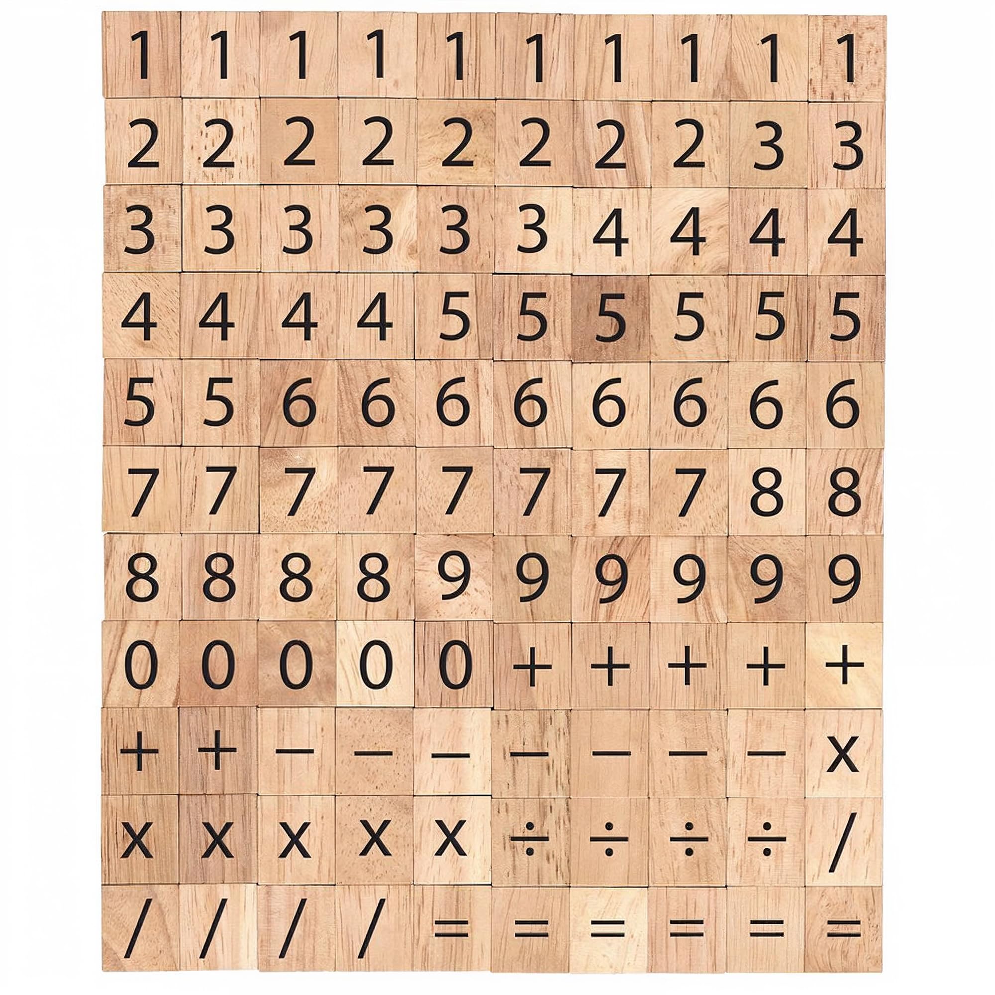 Trimming Shop Wood Letter Tiles, Wooden Printed Numbers & Symbol Replacement for Board Games, Wall Frames DIY Projects Decorations, Children's Educational Toy, DIY Projects, 100pcs