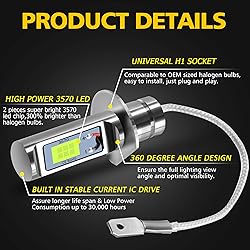 AUXLIGHT H1 LED Fog Light DRL Bulbs, 3000 Lumens
