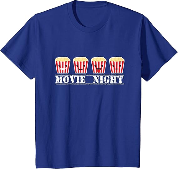 Movie Night and Popcorn Funny TShirt Clothing