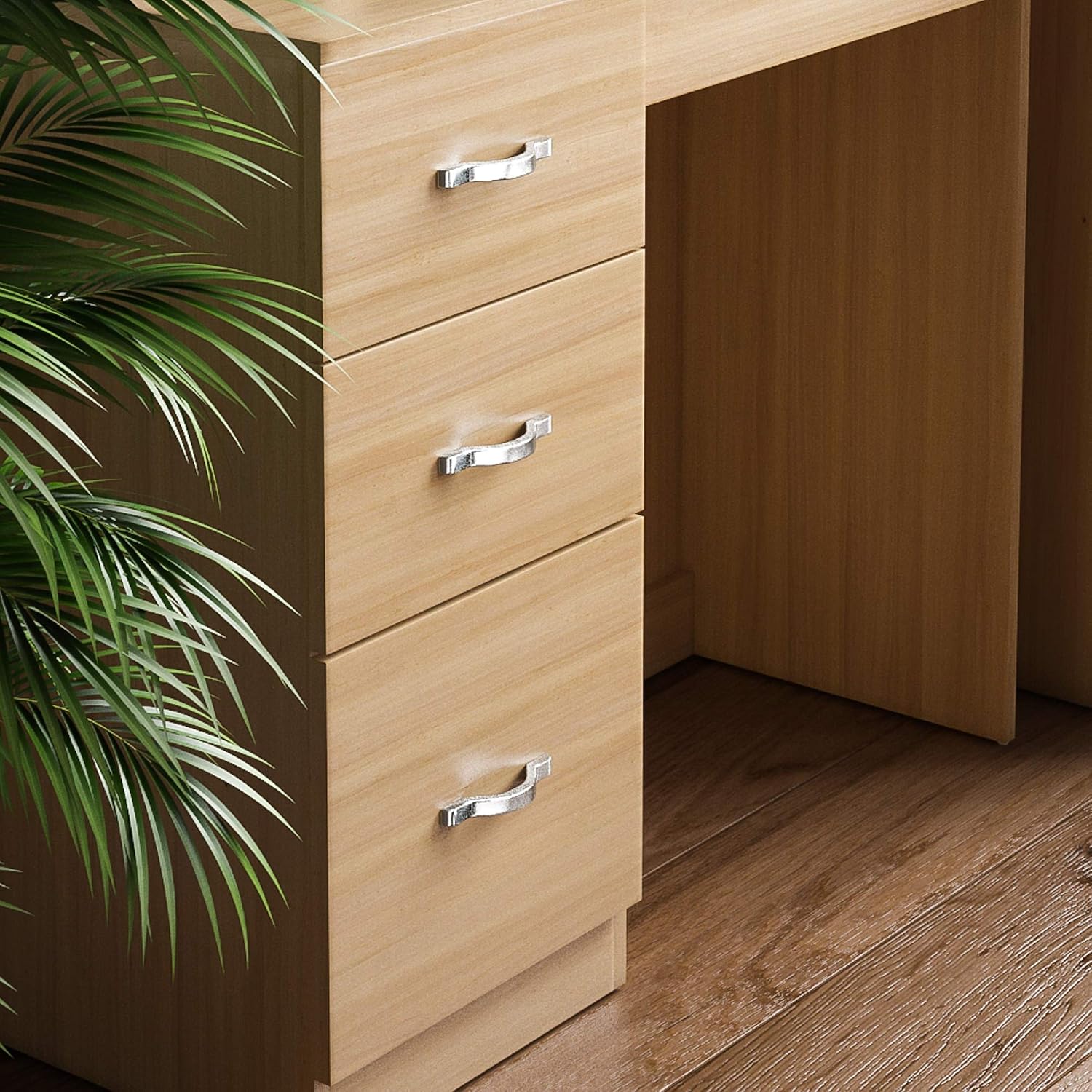 Vida Designs Home Pine 3 Drawer Dressing Table Makeup Desk Riano Bedroom Furniture, 38D x 93W x 79H cm (3 Drawers) - Image 5