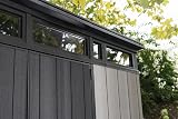 Keter Artisan 11x7 Resin Outdoor Storage Shed Kit Grey Black Garden Tools Patio view 7