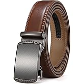 CHAOREN Mens Dress Belt - Mens Ratchet Belt Leather for Dress Pant - Micro Adjustable Belts Fit Everywhere