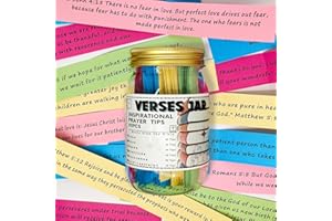 WINUSD Bible Verses in a Jar, Read Me When Bible Verses Jar, Scripture Prayer Jar with 90Pcs Color Coded Bible Verses, Hope Jar, Pink Bible, Bible Bookmarks, Christian Gifts, Mothers Day Gifts