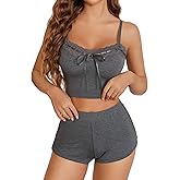 Avidlove Lingerie Sets For Women Sexy Sleepwear Lingerie Set Lace Trim Short PJ Set Soft Sleepwear Shorts 2 Piece S-XXL