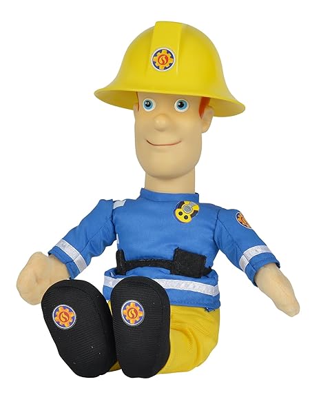 Simba 109258288 - Feuerwehrmann Sam sprechende Plüschfigur 30 cm