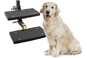 PetSafe Happy Ride Dog Hitch Step - Easy to Install on Any 2 Inch Vehicle Hitch - High-Traction Steps - Folds Down for Travel