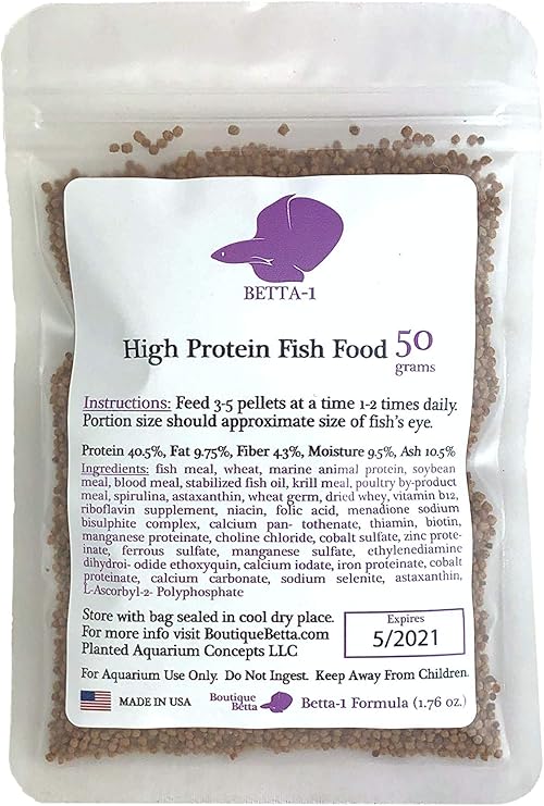 High Protein Fish Food 50 Gram, 1.76 oz, 40.5 Protein