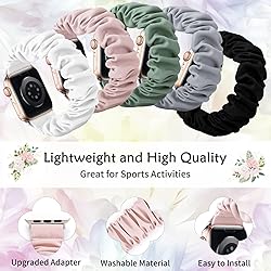 WANLISS 5 Pack Scrunchie Band Compatible for Apple