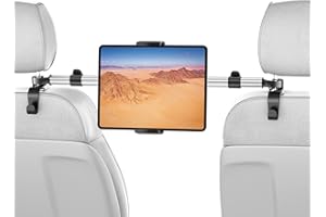 TRYONE Car Tablet Holder Mount for iPad: Headrest Tablet Stand for Car Back Seat Compatible with iPad Pro Air Mini | Galaxy Tab | Kindle Fire HD | Switch OLED or Other 4.7-12.9" Devices