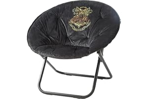 Idea Nuova Harry Potter Plush Folding Saucer Chair with 32” Folding Metal Frame for Kids,Teens,Adults