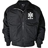 Qraphic Tee EMT Heavyweight Jacket, Reflective Logo, Fleece body Lining & polyfill sleeve lining jacket, Emergency Medical
