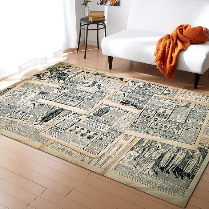 Modern Area Rugs 5x7 Feet, Large Rectangle Mat, Durable
