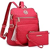 MKP COLLECTION Women Fashion Backpack Purse Convertible Large Rucksack Versatile Travel Shoulder Bags Handbag Set with Tassel