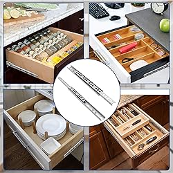 Suiwotin 16 Inch Drawer Slides, Metal Drawer