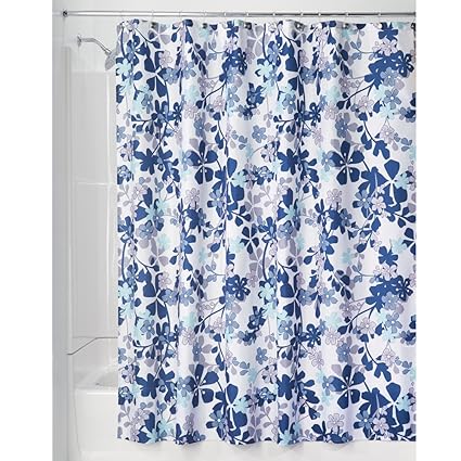 Amazon Com Interdesign Large Floral Fabric Shower Curtain For
