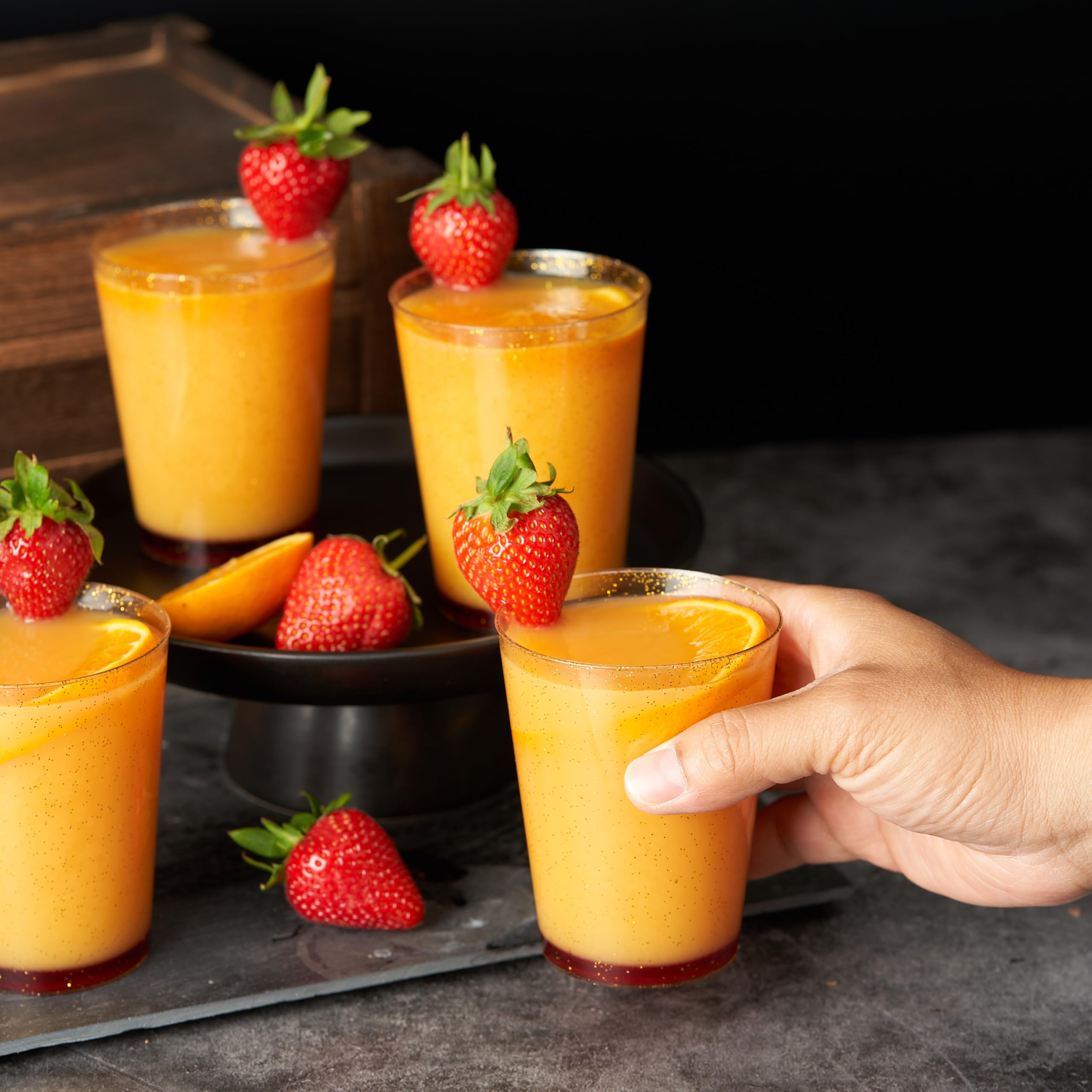 Gold Glitter Party Cups