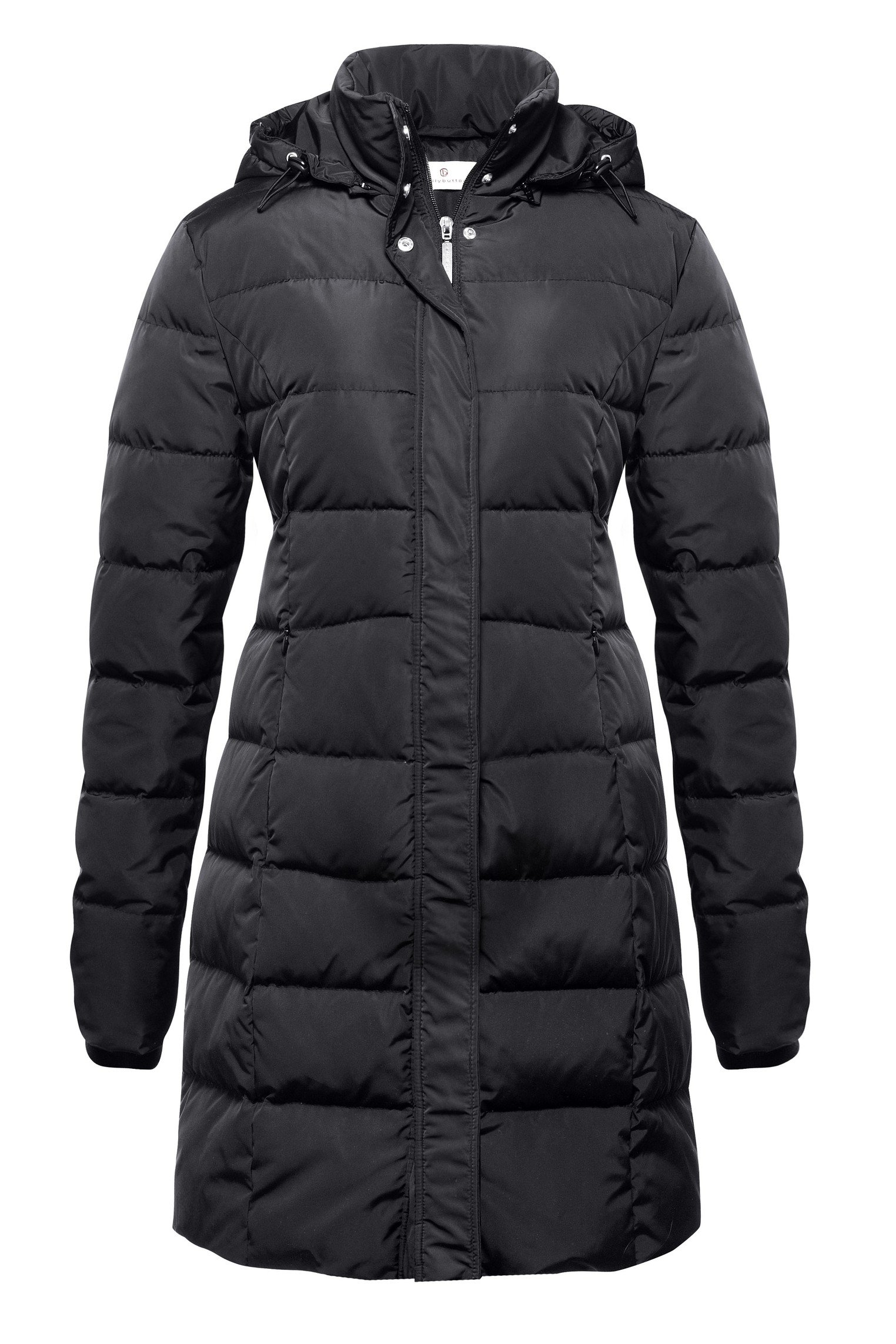 Bellybutton Women's Arlene Down Long Sleeve Maternity Coat, Black (1390), Size 10 (Manufacturer Size:38)