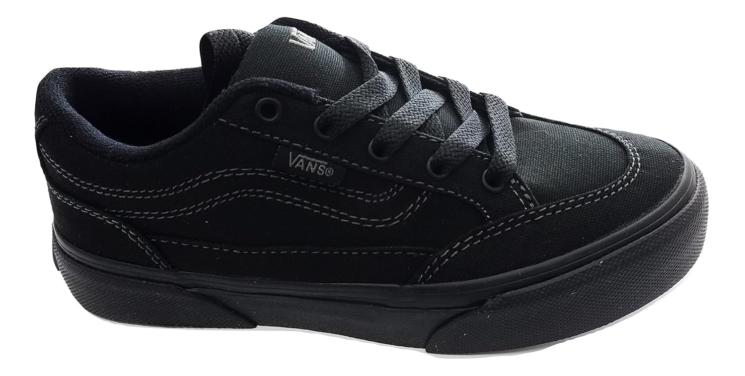 Vans Boy's Bearcat (Canvas) Black/Black Skateboarding Shoes VN000DT0186