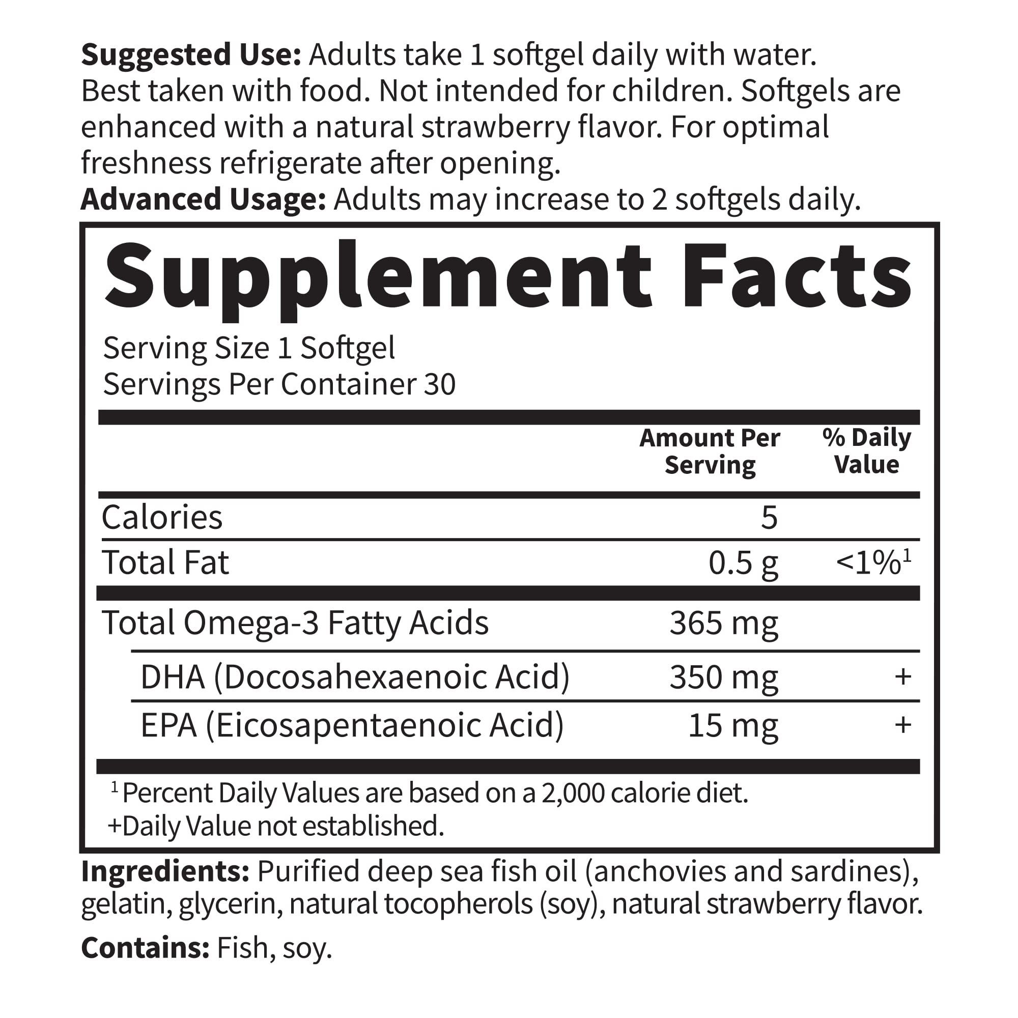 Garden of Life Oceans Mom Prenatal Fish Oil DHA, Omega 3 Supplement - Strawberry, 350mg Prenatal DHA Pregnancy Fish Oil Support for Mamas, Babys Brain & Eye Development, 30 Small Softgels
