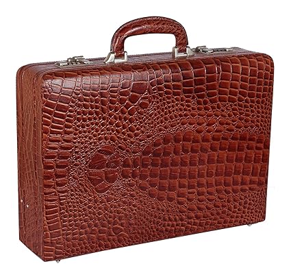 Hyatt Genuine Leather Expandable Briefcase Office Bag.