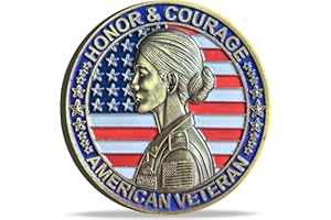 Strugglejewelry Honor & Courage Female Veteran Challenge Coin - Celebrating American Women in Service