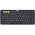 Logitech K380 Multi-Device Bluetooth Keyboard – Windows, Mac, Chrome OS, Android, iPad, iPhone, Apple TV Compatible – with FLOW Cross-Computer Control and Easy-Switch up to 3 Devices – Dark Grey