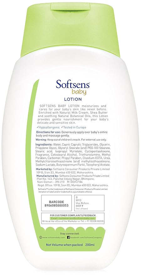 softsens baby lotion