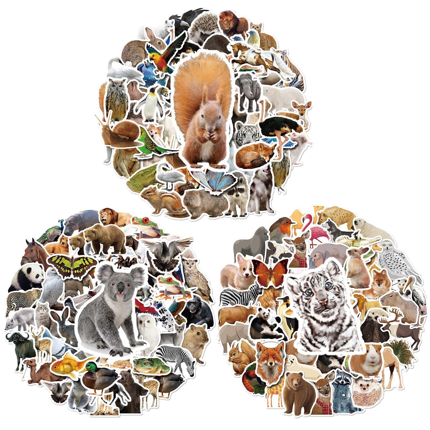 3 Pack Zoo Series Stickers, Stickers Animals, Stickers Forest Animals, Stickers Animals Kids, Reusable Kids Stickers