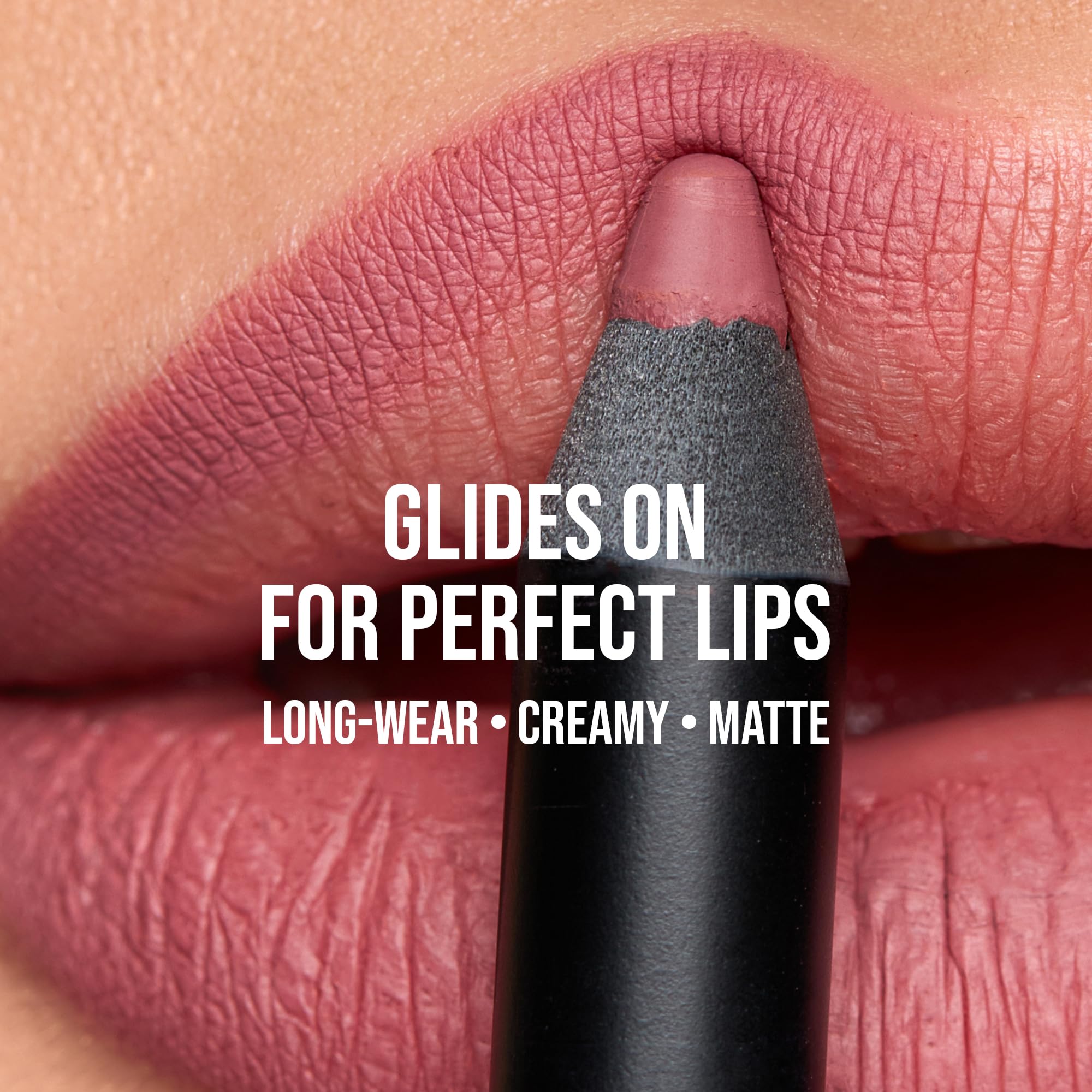 K7L Dark Pink Lip Crayon (Vegan) - Long Lasting and Waterproof - Buff