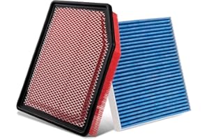 Forccord Cabin+Engine Air Filter Fit for Silverado 1500 (2019-2026); Sierra 1500(2020-26); Suburban (2021-26); Tahoe (2021-26) Carbon Cabin Filter Replacement Car Accessories CF11966 84121217