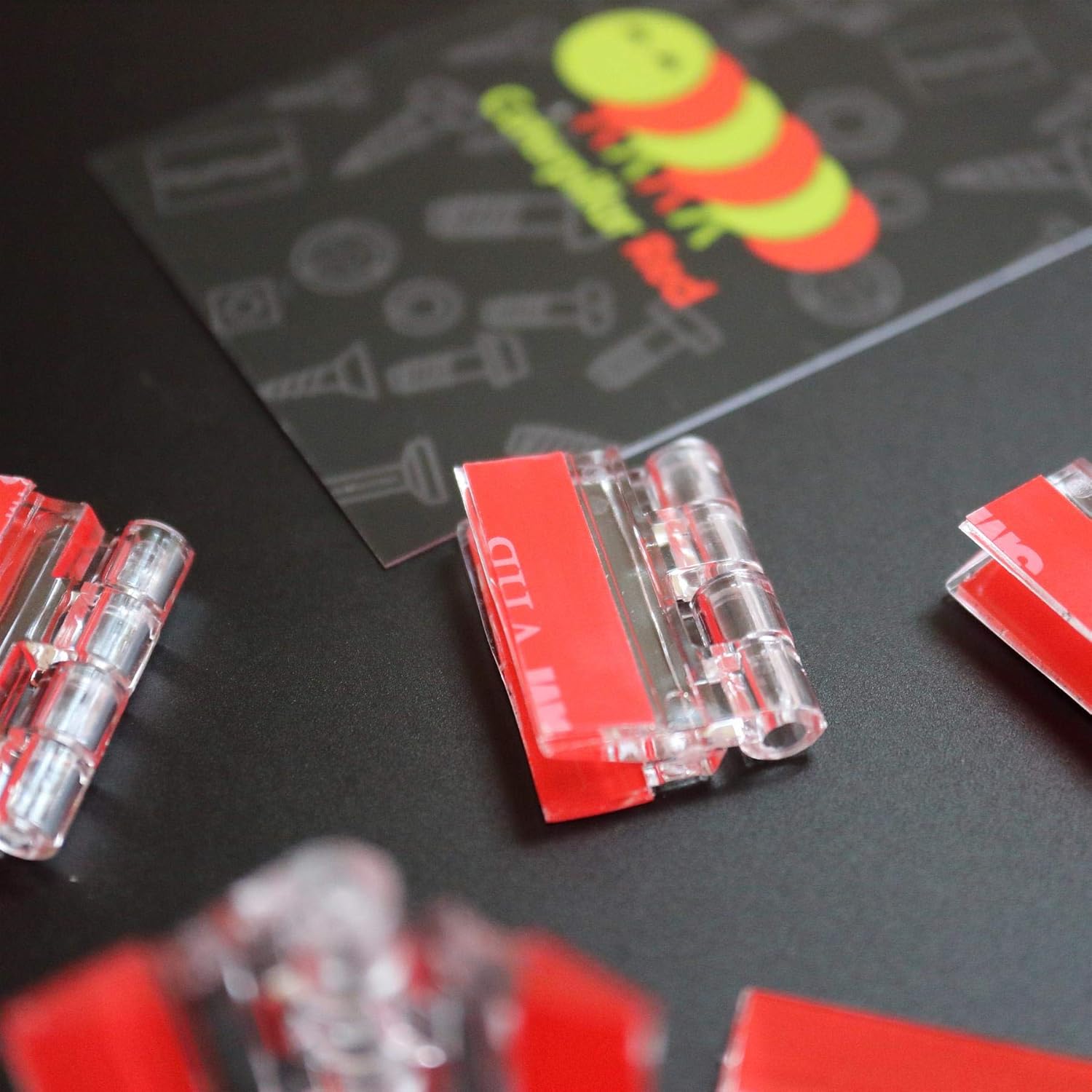 10x Acrylic Piano Hinges - No Glue Required. Transparent Clear Plastic 25mm - Image 3