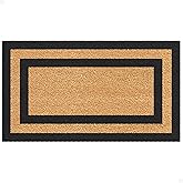 THEODORE MAGNUS Door Mat - Welcome Mat for Front Door with Non-Slip Backing - Durable Coir Doormat - Perfect for Outside Entrance and Entryway Matt - Outdoor/Indoor - Borderline - 17" x 30"