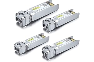 10GBase-SR SFP+ Transceiver, 10G 850nm MMF, up to 300 Meters, Compatible with Cisco SFP-10G-SR, Meraki MA-SFP-10GB-SR, Ubiqui