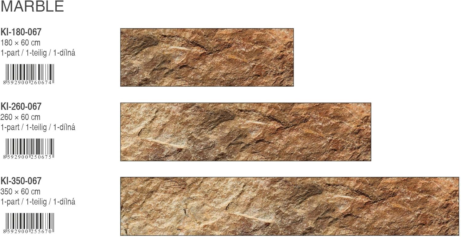 DIMEX LINE Peel and Stick Kitchen Backsplash Sticker Marble, Braun, 180 x 60 cm - Image 5