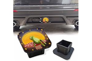Sutmore Trailer Hitch Cover, Little Frog Sit on Mushroom in Night Hitch Cover Rubber Towing Hitch Plug Covers, Square 2 Inch Receiver Tube Plug Cap for Trucks Cars SUVs