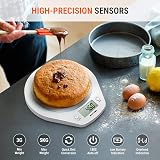 203 Stainless Steel Digital Kitchen Scale 5 Kg Tare LCD White view 3