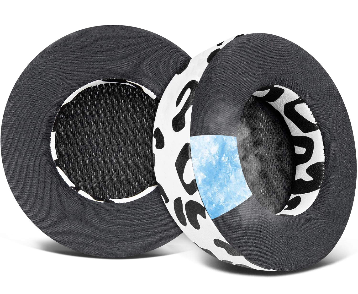 SOULWIT Cooling-Gel Ear Pads Replacement for Corsair Virtuoso RGB Wireless XT SE Gaming Headset, Earpads Cushions with High-Density Noise Isolation Foam, Added Thickness - Snow Leopard