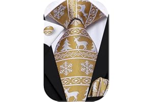 Hi-Tie Christmas Tie Silk Christmas Ties for Men Green Red Black Mens Ties Set Festival Gift Necktie Ugly Mens Dress Tie