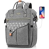 MOMUVO Laptop Backpack for Women, 15.6 Inch Laptop Bag Work Backpack with USB Charging Port, School Bookbag College Backpack, Suitable for Work,Travel, Business