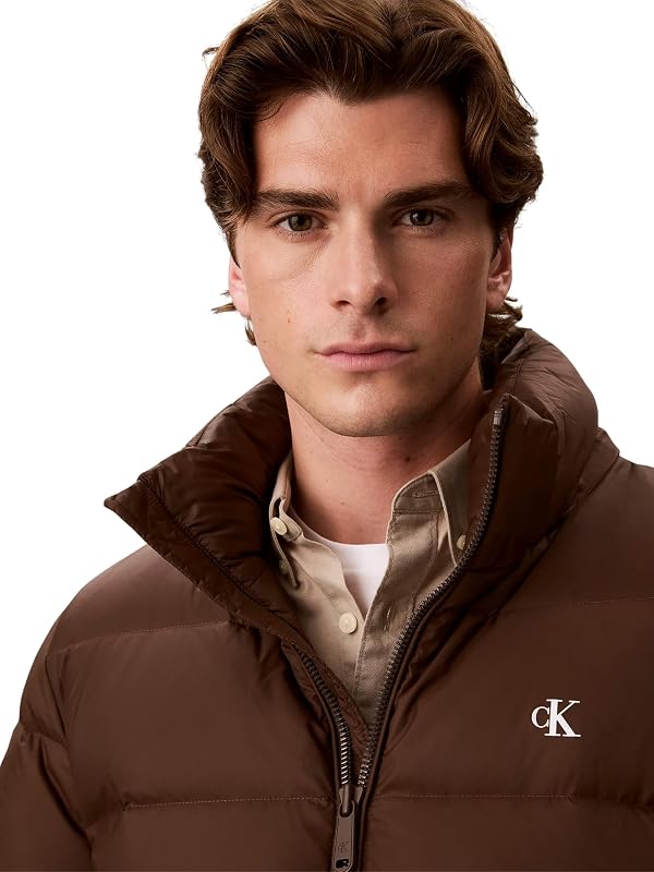 Ls Ls Chaqueta de nailon con cremallera y capucha para hombre Lv04rg515g (paquete de 1), Marrón (corcho marrón), L — foto 3 de 6