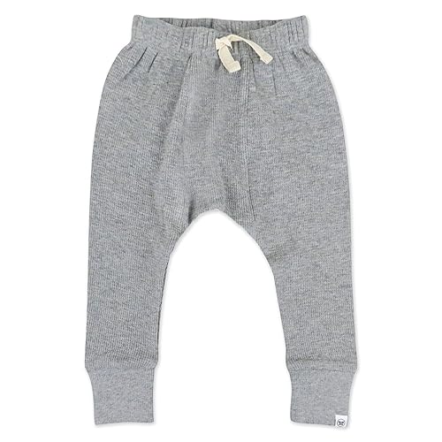 HonestBaby Multipack Honest Pants Joggers Pull on 100% Organic Cotton for Infant Baby and Toddler, Boys, Girls, Unisex, Gray Heather, 24 Months