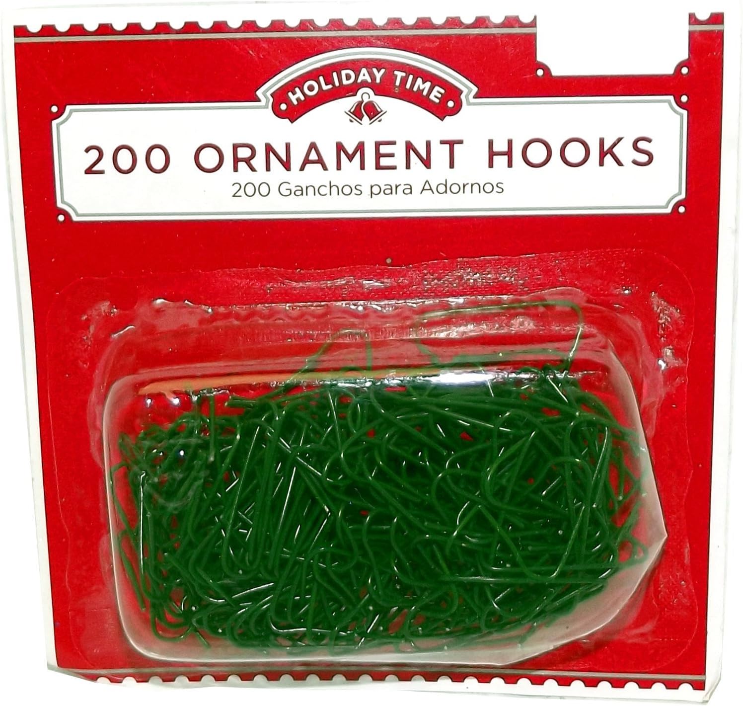 Ornament Hooks - Holiday Time 200 Ornament Hooks, Green