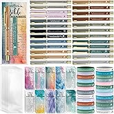 TecUnite 25 Sets Valentines Day Christian Church Gifts Bulk for Men Bible Verse Gel Pens Religious Silicone Wristband Emergency Numbers Bookmarks for Women Coworker Nurse Teacher Men(Multicolor)