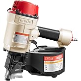 meite CN70B Coil Nailer Pneumatic Nail Gun for 15 Degree 1-3/4" to 2-3/4" | Heavy-duty Wire-weld Collated Coil Nailer Gun, 300rd Mag, Depth Adjust, for Pallets Siding Decking Sheathing Fencing Framing