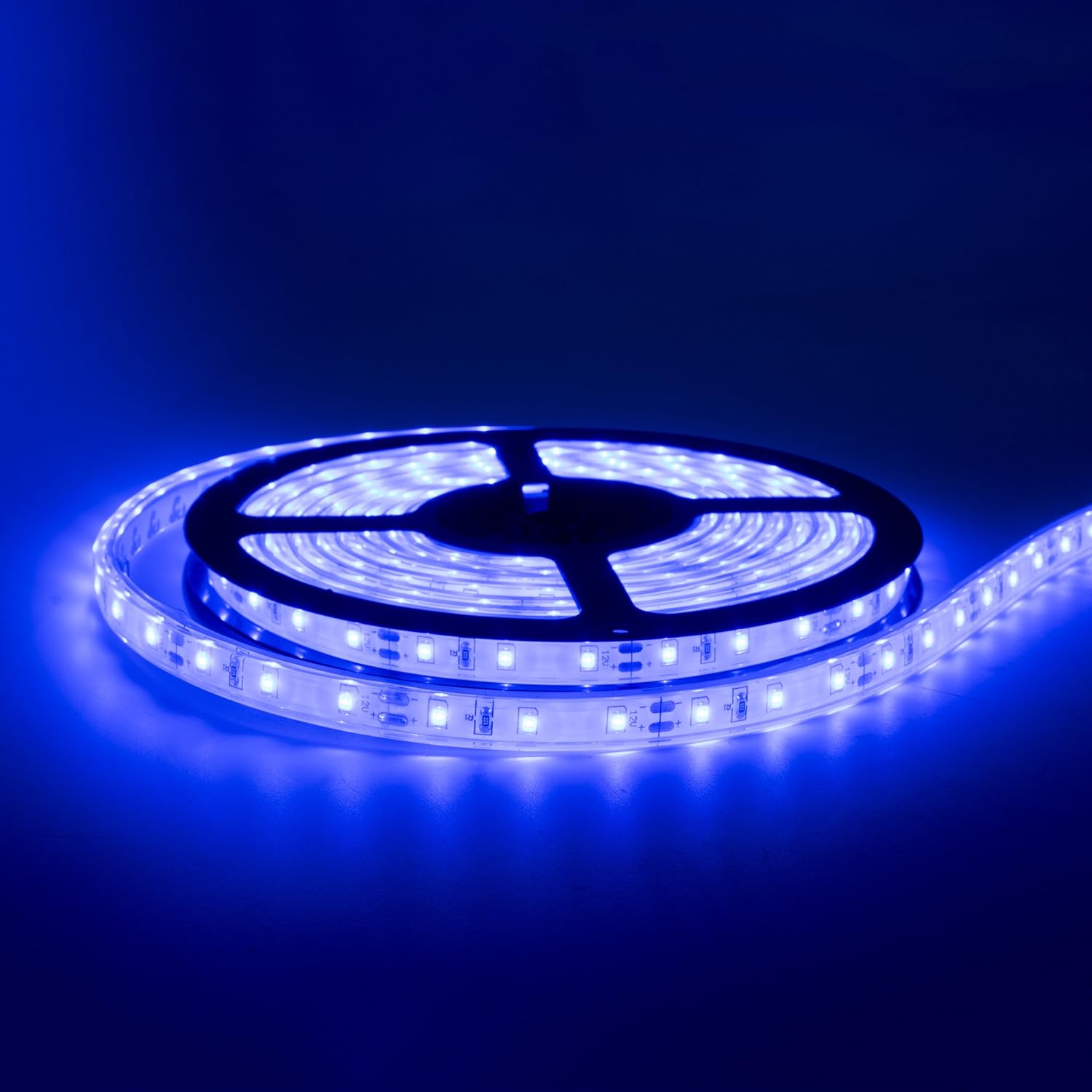 RecPro 20' Blue LED Strip Light w/ White Backing IP68