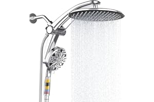 RAZIME Shower Head with filtered Handheld High Pressure daul Shower Heads with Handheld Spray Combo and 10 Sprays Handheld Shower Head Detachable Shower head Built-in Magnetic Docking and Power Jets