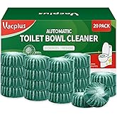 Vacplus Toilet Bowl Cleaners - 20 Pack Long-Lasting Toilet Cleaner Tablets, Prevent Stains & Deodorize, Green
