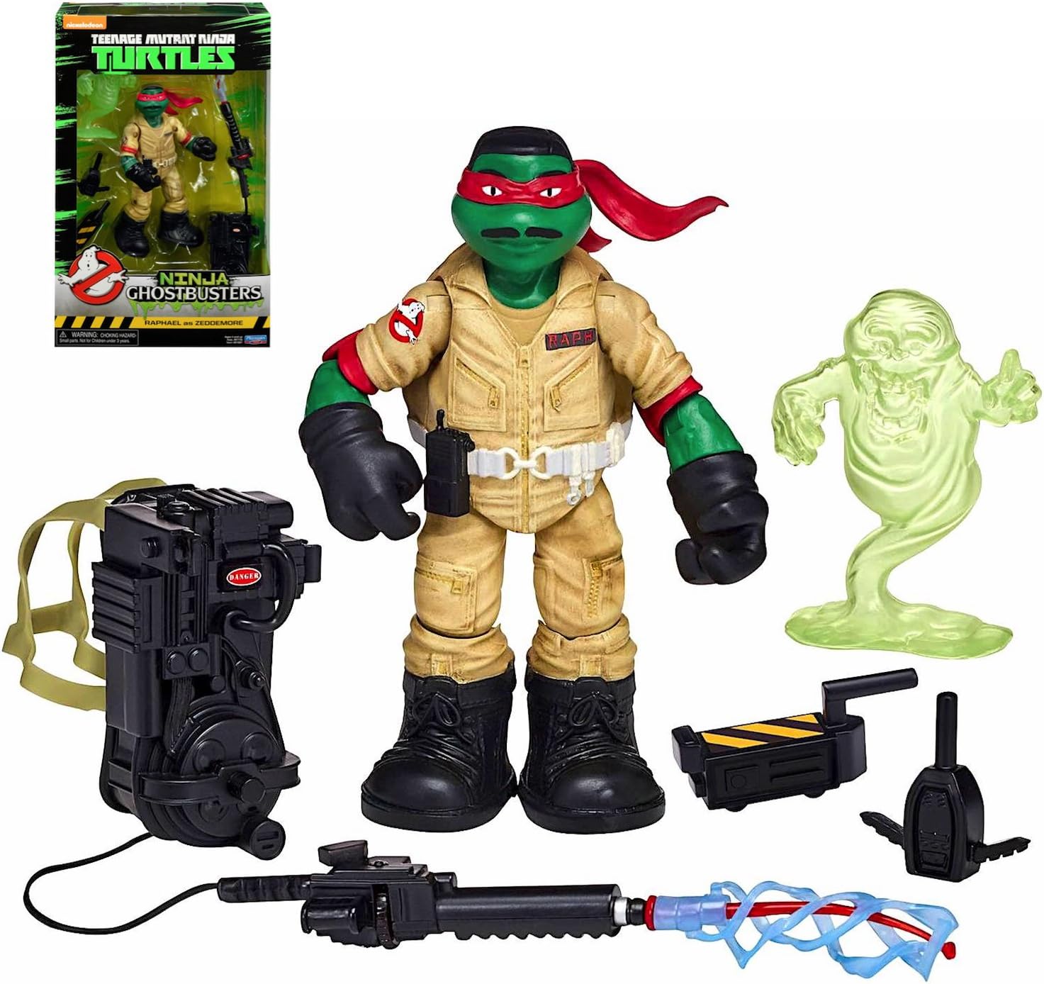 Ninja Ghostbusters Raphael as Zeddemore Action Figure 6" (Teenage Mutant Ninja Turtles)